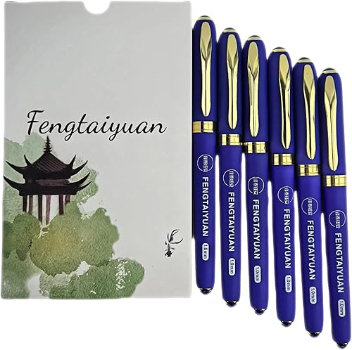 Miniatura 10 de Fengtaiyuan B07P18Pro, bolígrafos de tinta de gel, tinta azul, punta fina, 0.7, bolígrafos de escritura, suaves, paquete de 18 (azul - 0.028in)