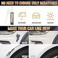 Vista 1 de cocomfix Pintura de Retoque para Automóviles (Blanco), Lápiz de Pintura de Retoque Automotriz, Reparación de Rayones de Pintura de Automóvil Dos