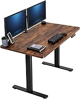 Vista 82 de VIVO DESK-KIT-1B7N-36 - Escritorio eléctrico de pie rústico de 71 x 36 pulgadas, ajuste de altura de memoria, serie 1B, marco negro con parte