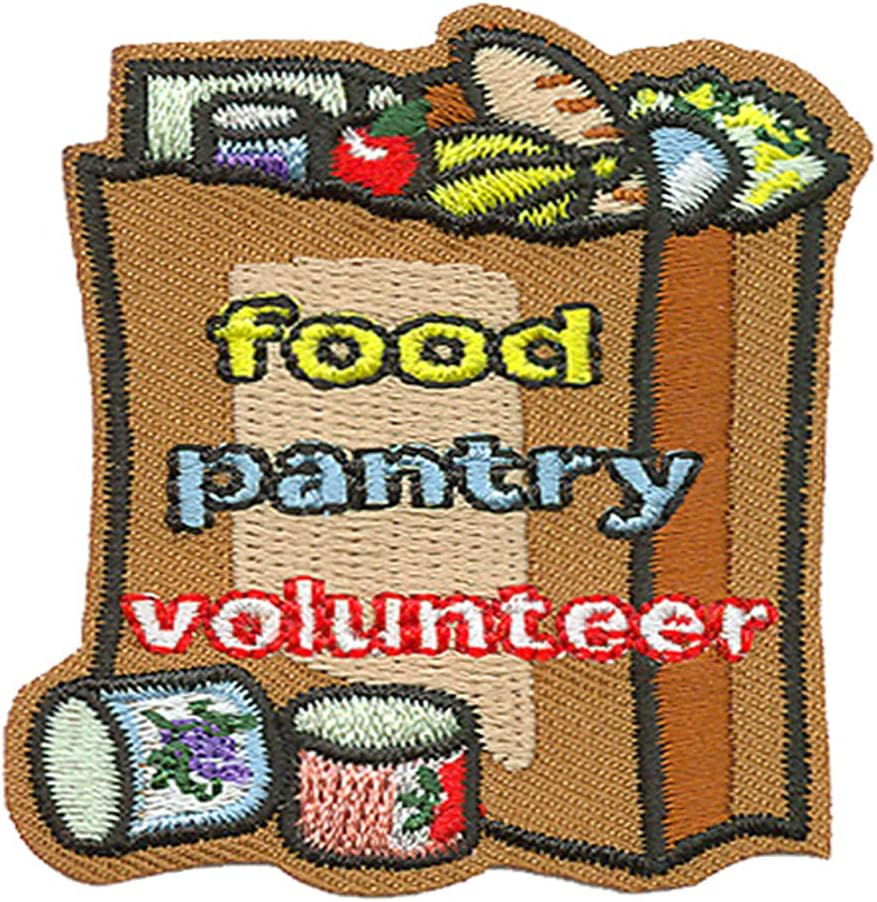 12 Pieces 2" Activity Scouts Applique Fun Patches, Service - Food Drive (Food Pantry Volunteer)