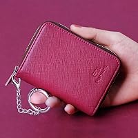 Vista 105 de FurArt - Cartera para tarjetas de crédito, soporte para tarjetas con cremallera para hombres y mujeres, bloqueo RFID, cartera con llavero