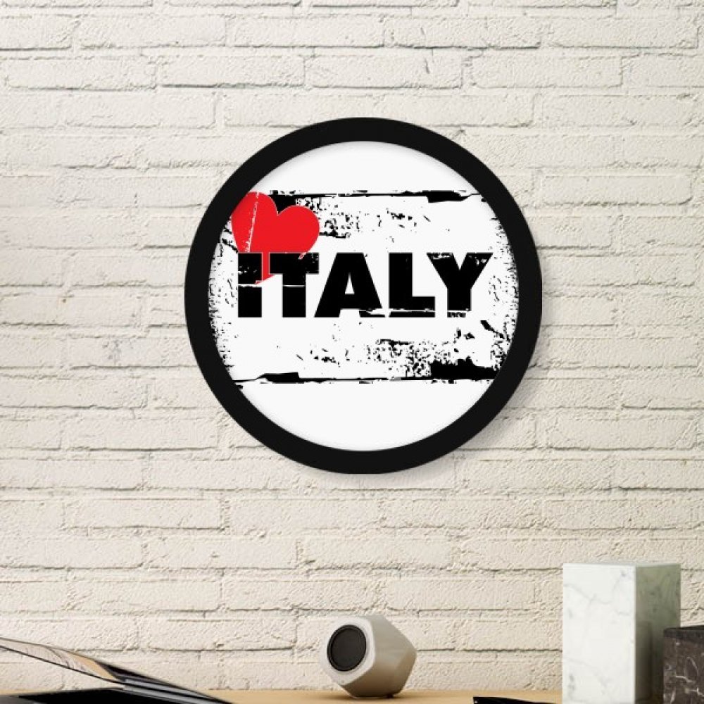 Illustration Italie motif coeur d'amour peinture artistique cadre noir