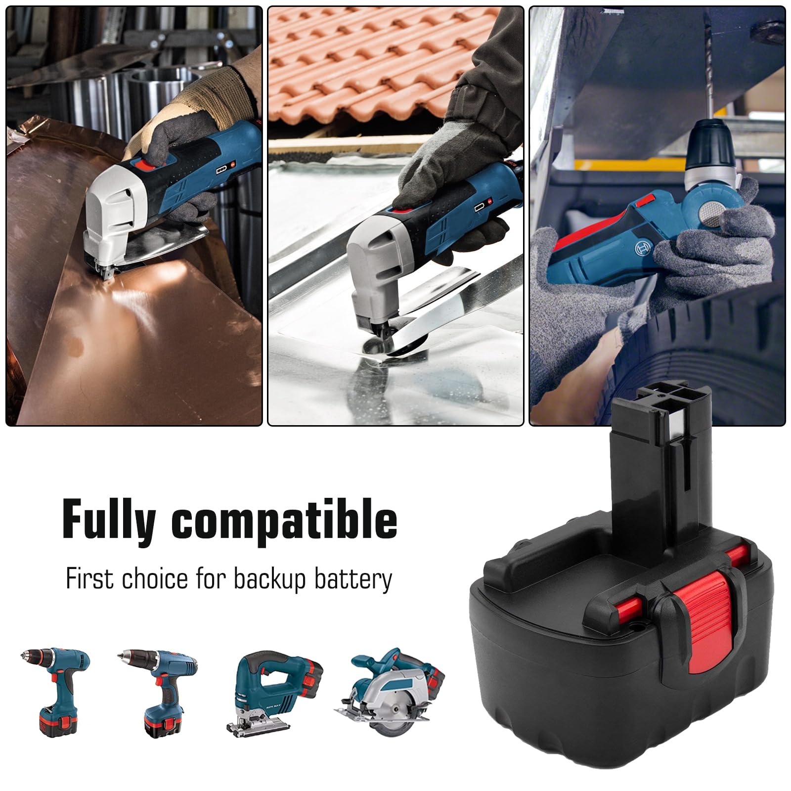 2X Ersatzakku für Bosch Akku 14.4V 3000mAh NI-MH BAT038 BAT038 BAT040 BAT041
