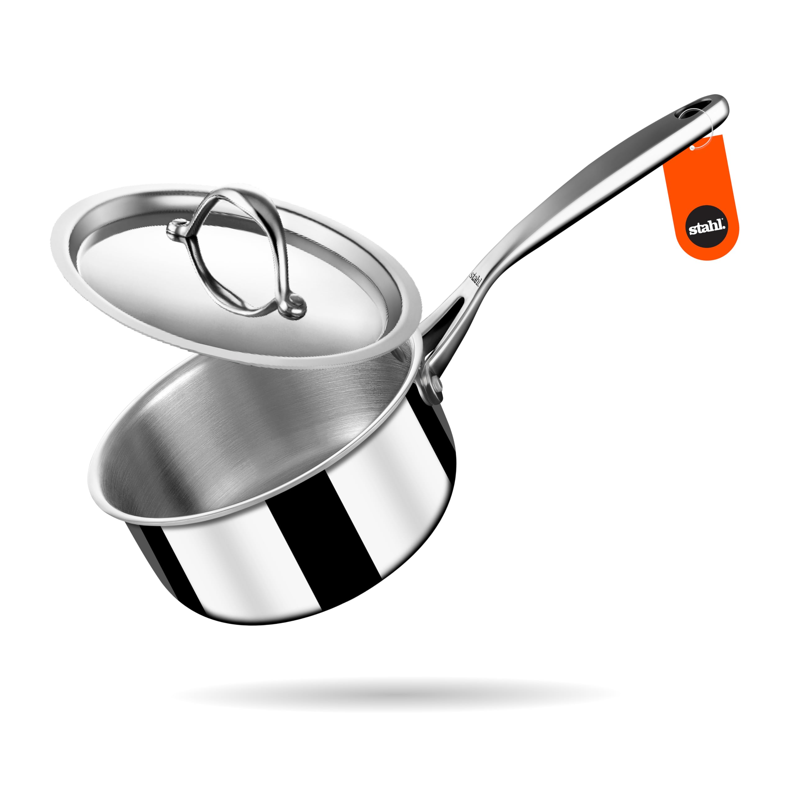 Stahl Stainless Steel Tea Pan | Triply Saucepan with Lid I Milk Pan 1.4 L | Gas & Induction Base Sauce Pan | Artisan 4216, Dia 16 cm-image-26
