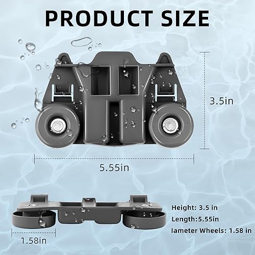 Miniatura 2 de AMI PARTS W10195417V WPW10195417V 4 paquetes de ruedas para lavavajillas estante inferior apto para kitchen-aid whirl-pool ken-more lavavajillas