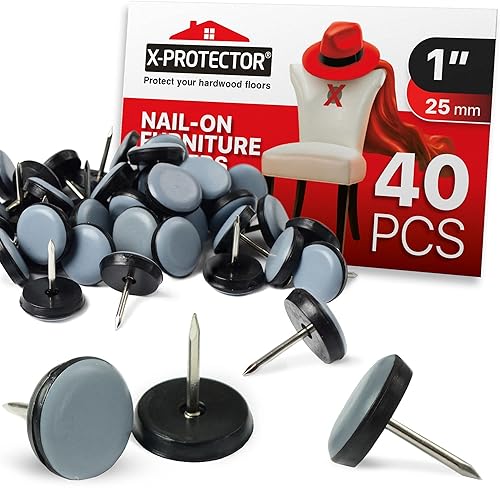 Chair Glides X-PROTECTOR – 1" Furniture Glides 40 pcs –