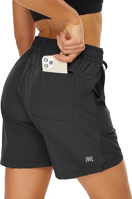 REYSHIONWA Women's Golf Shorts Cargo Quick Dry Hiking Active Walking Bermuda Casual Shorts with Pockets