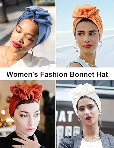 Miniatura 6 de Turbante africano para mujer, turbantes sólidos para mujer, turbantes y envolturas para la cabeza, sombreros para el cabello para mujer, accesorios