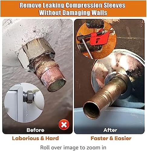 Miniatura 3 de Herramienta extractor de manga de compresión, herramienta de eliminación de compresión Aleación de aluminio Quitar tubería Tuerca Herramientas de
