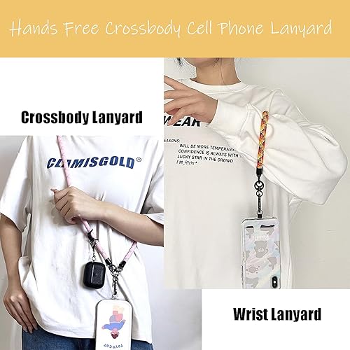 Miniatura 3 de Cordón universal para teléfono, correa cruzada ajustable para teléfono celular, correa para el cuello y pulsera, parches de correa de nailon para