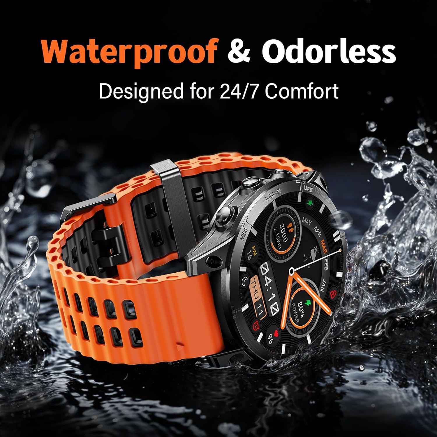 Quickfit 22mm Watch Bands for Garmin Fenix 8 47mm/7/6/5, Sports Ocean Silicone Bands Compatible with Garmin Fenix 8 Pro 47mm/7 Pro/6 Pro/5 Plus/Forerunner 935/945/955/965/Approach S60/S62/Epix 2 - Image 4