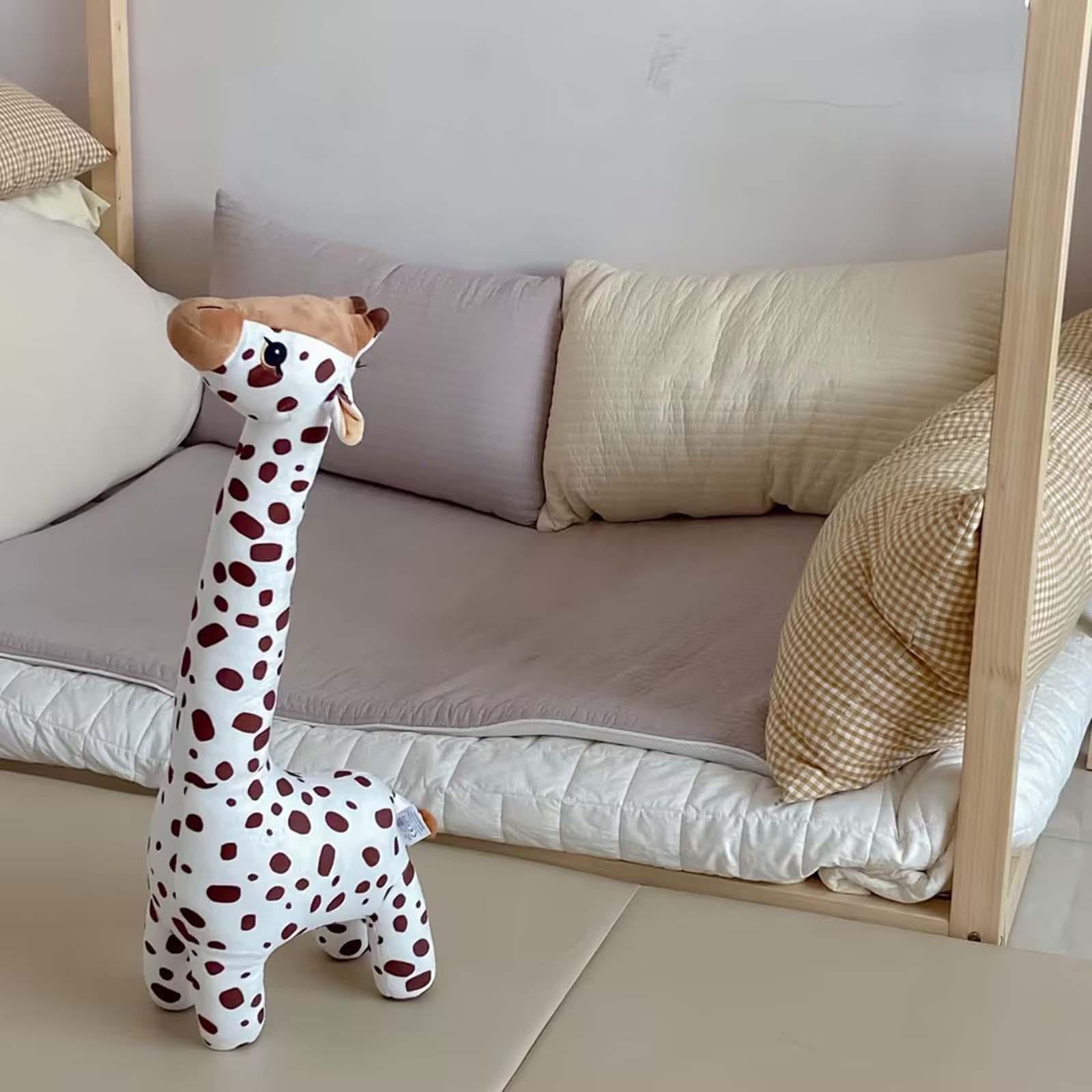 Peluche Giraffa Morbido Cuscino Animale Pupazzo Giocattolo Farcito Regalo Tenero Materiale Soffice Adatto a Bambini Ufficio Decorazione Interna, 40 cm