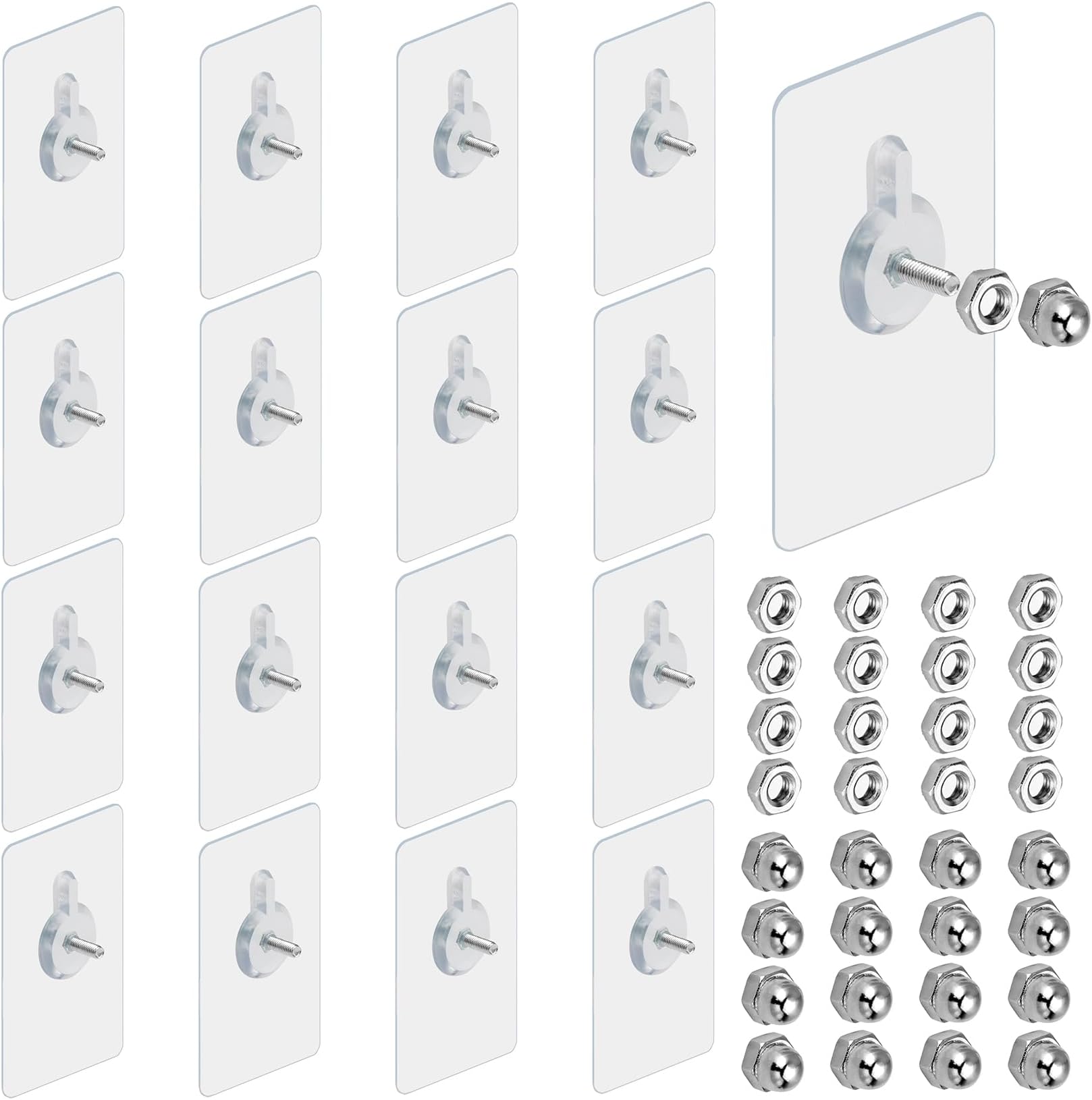 FISH DRAGATE Bilderhaken 30 Stück - Selbstklebend Ohne Bohren