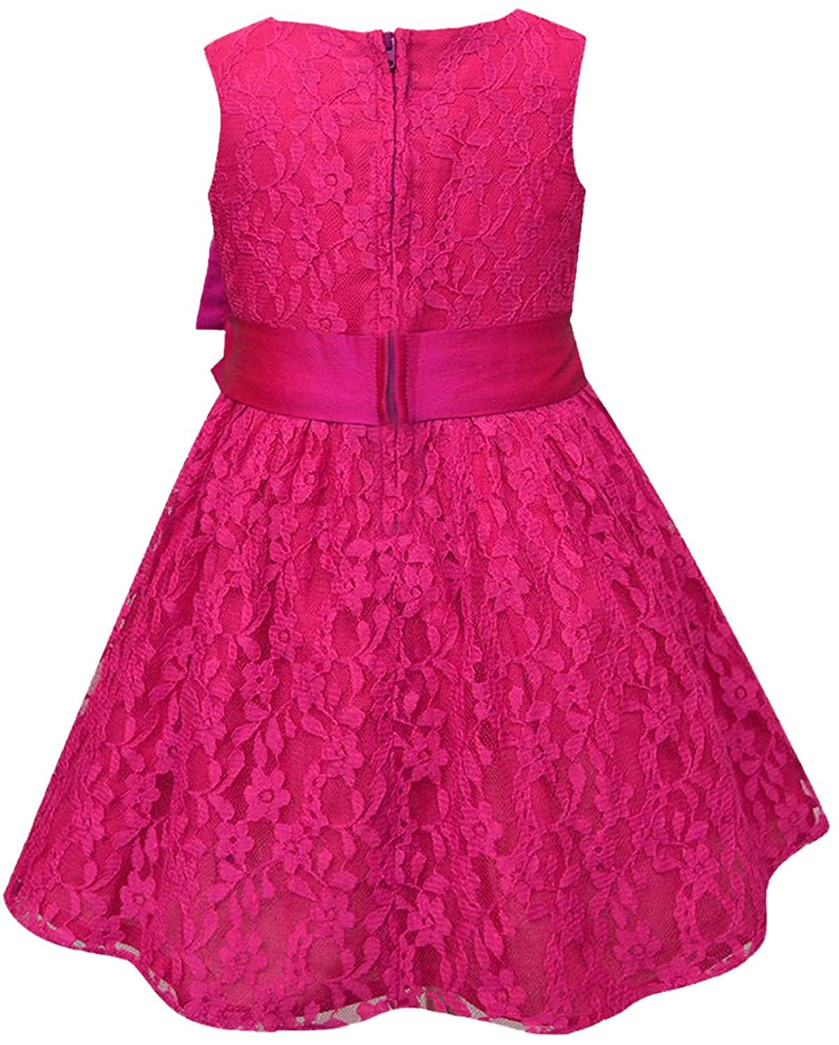 A.T.U.N. All Things Uber nice Nylon Fit and Flare Special Occasion Dress (DGDRS DBD FUL_Fuchsia_11-12 Years) 1