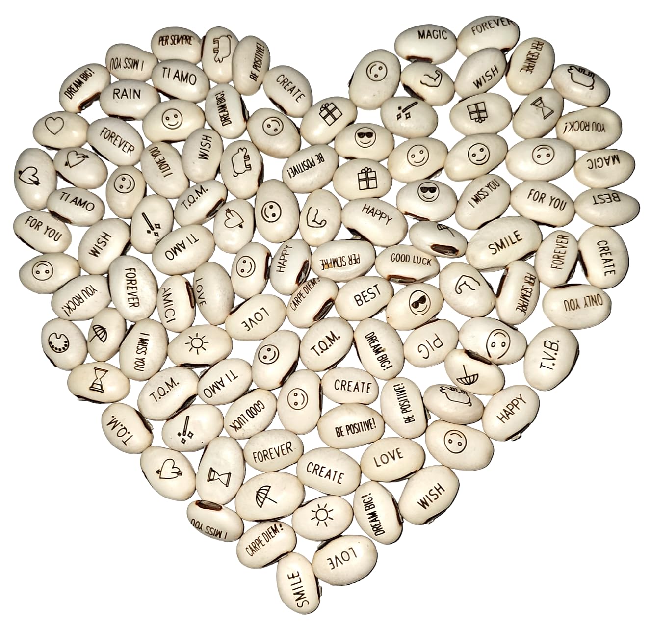 J&J Paquete de 20 Semillas Magic Bean Magic Beans Idea de Regalo Evento recurrente Idea de curiosidad Regalo para el hogar Bingo Fiesta de Navidad en el Amor Mensaje Especial