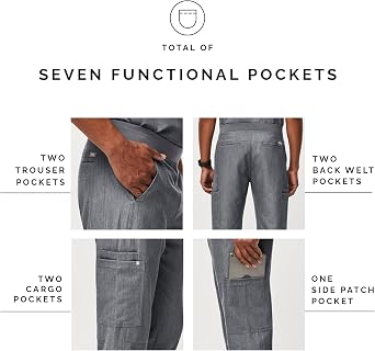 Crocs Medical Apparel Women's Petite The Karla Five-Pocket Cargo Scrub Pant