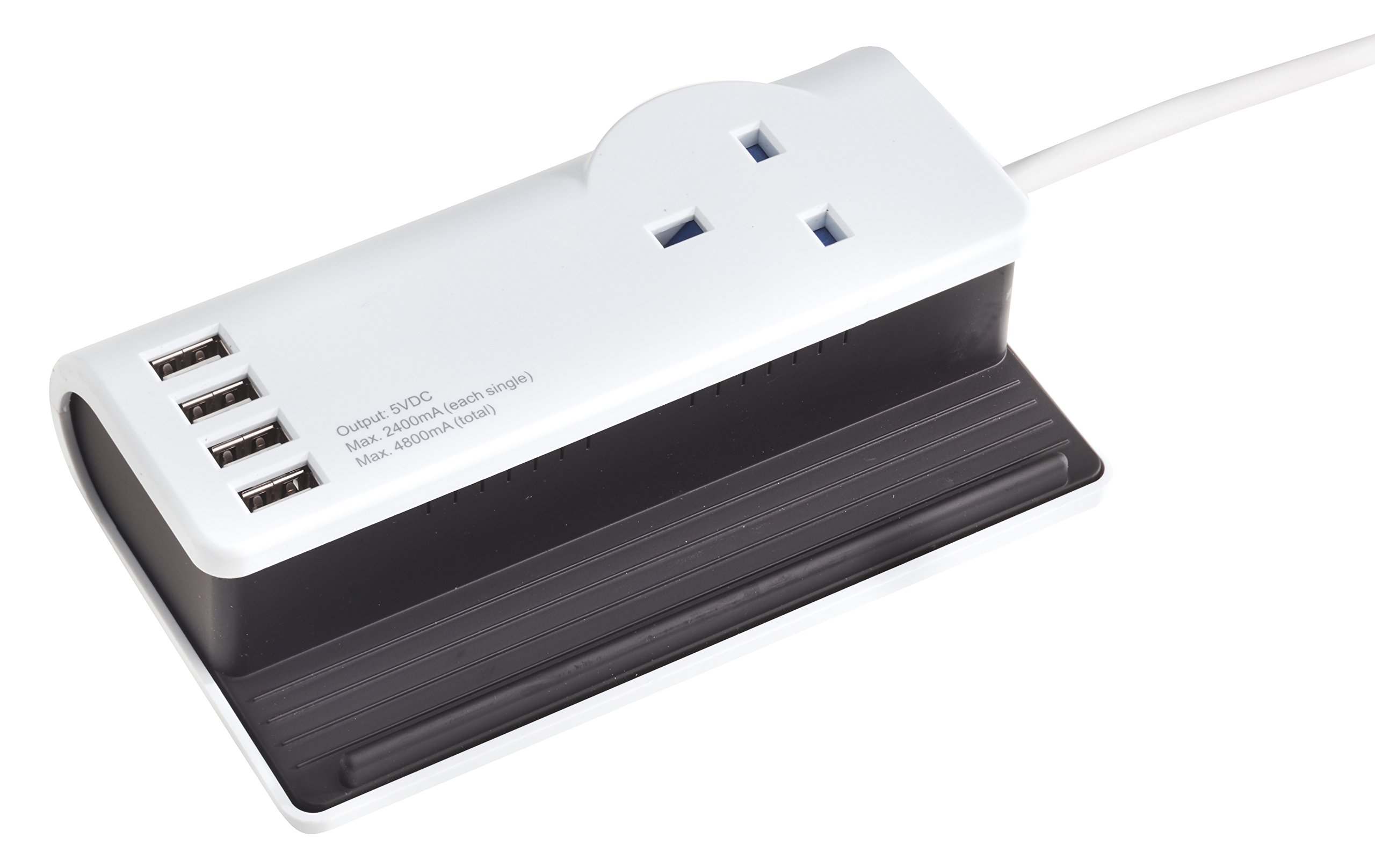 SMJ Electrical SMJSDESKT Desktop Charging Station with USB - Black/White