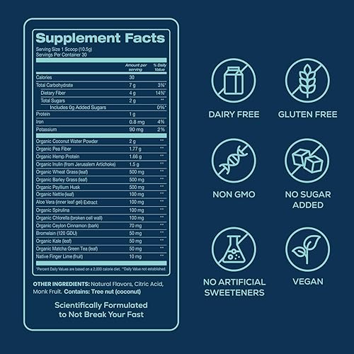 Miniatura 6 de Bondi Pure - Bebida diaria de salud y desintoxicación - Promueve la salud intestinal y el apoyo energético durante una limpieza o ayuno intermitente