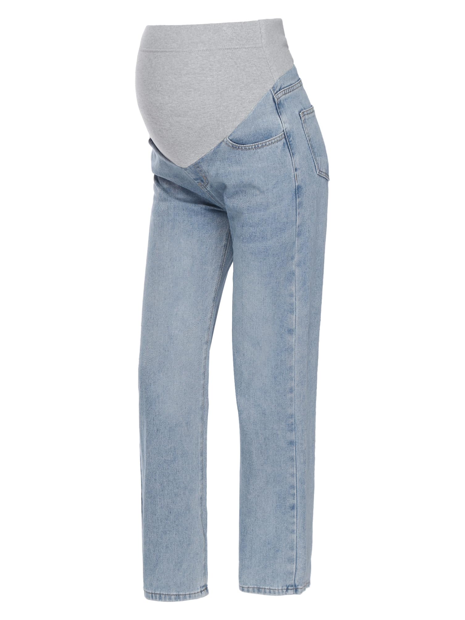 dPois Jeans De Moda para Embarazadas Pantalones De Cintura Ajustables Elásticos Pantalones Vaqueros Elásticos con Bolsillos