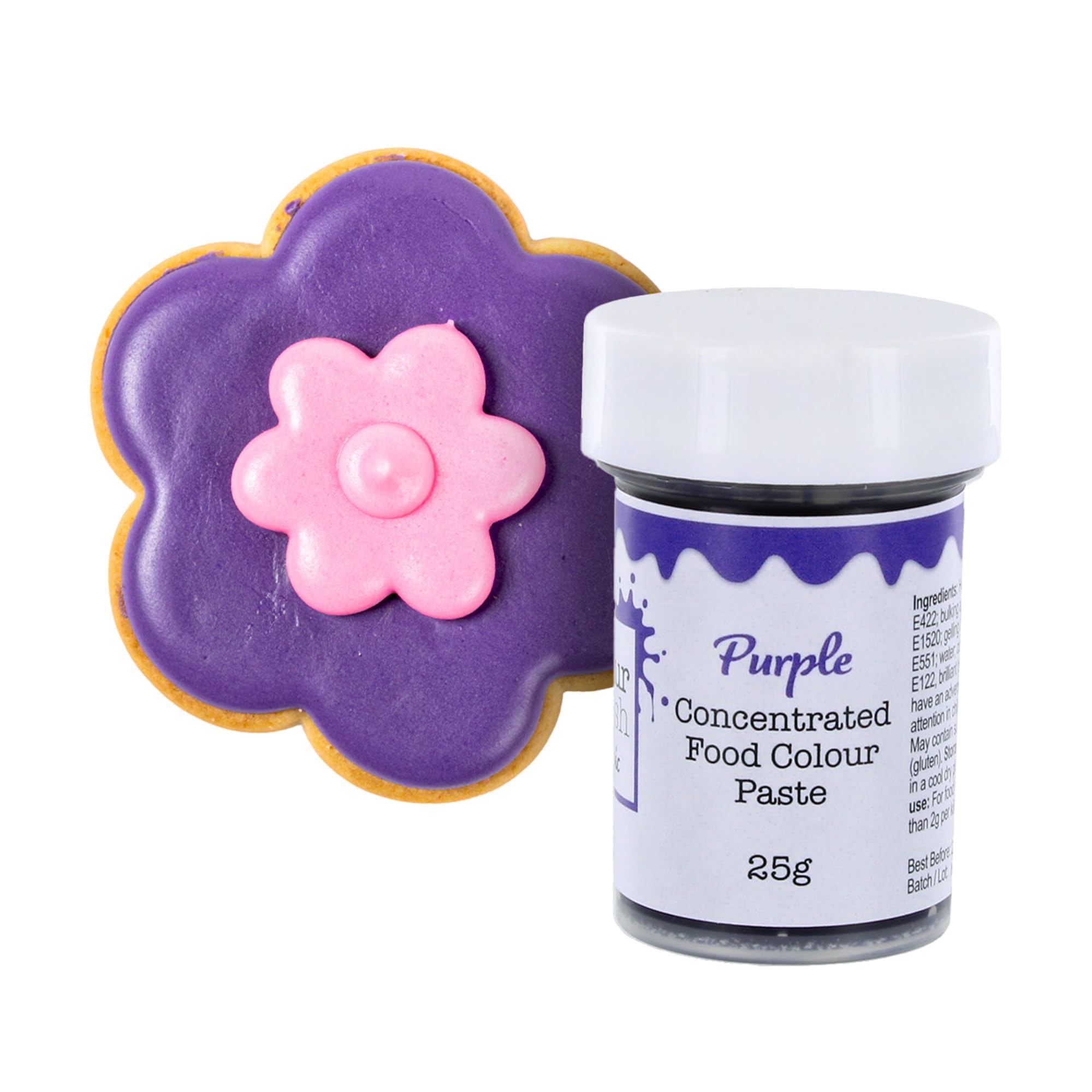 Colour Splash Concentrated Food Colouring Paste | Purple | Vibrant Edible Colour For Baking, Colours Fondant, Buttercream, Cake Mix - 25g