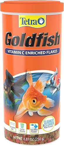 Tetra Goldfish - Dieta nutricionalmente equilibrada para peces dorados y Koi pequeños, 8.81 onzas (8.82 oz)