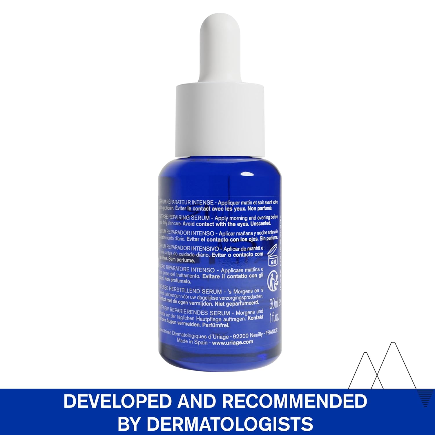 Uriage Cica-Daily Intense Repairing Serum, Made With Prebiotic, Hyaluronic Acid & Centella Asiatica, Boosts Skin Repair, Paraben & Fragrance-Free, Non-Comedogenic - Image 8