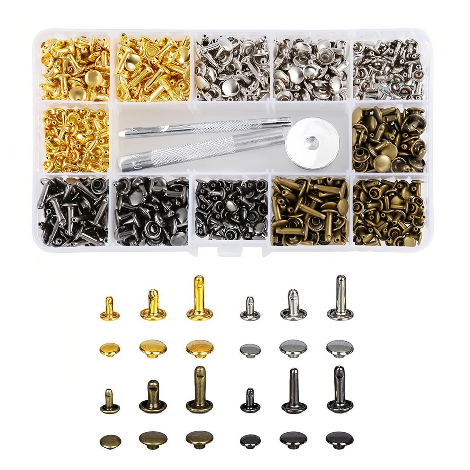 Rivetti A Doppio Cappuccio Da 8 X 8 Mm Rivetti Rapidi Da 100 Pezzi - Foto 7