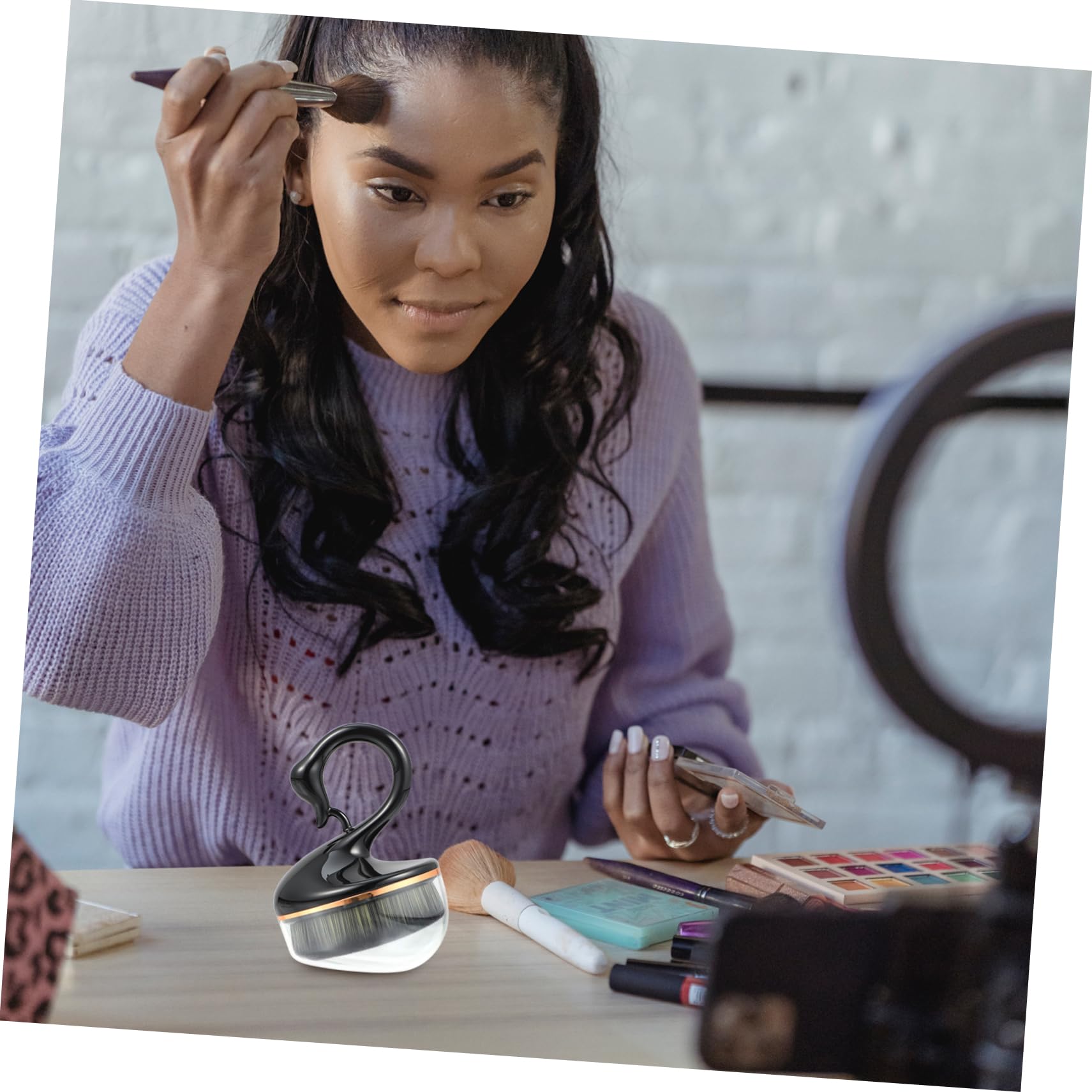 IWOWHERO Foundation Makeup Brush Big Fluffy Makeup Brush Perfect for All Skin Types