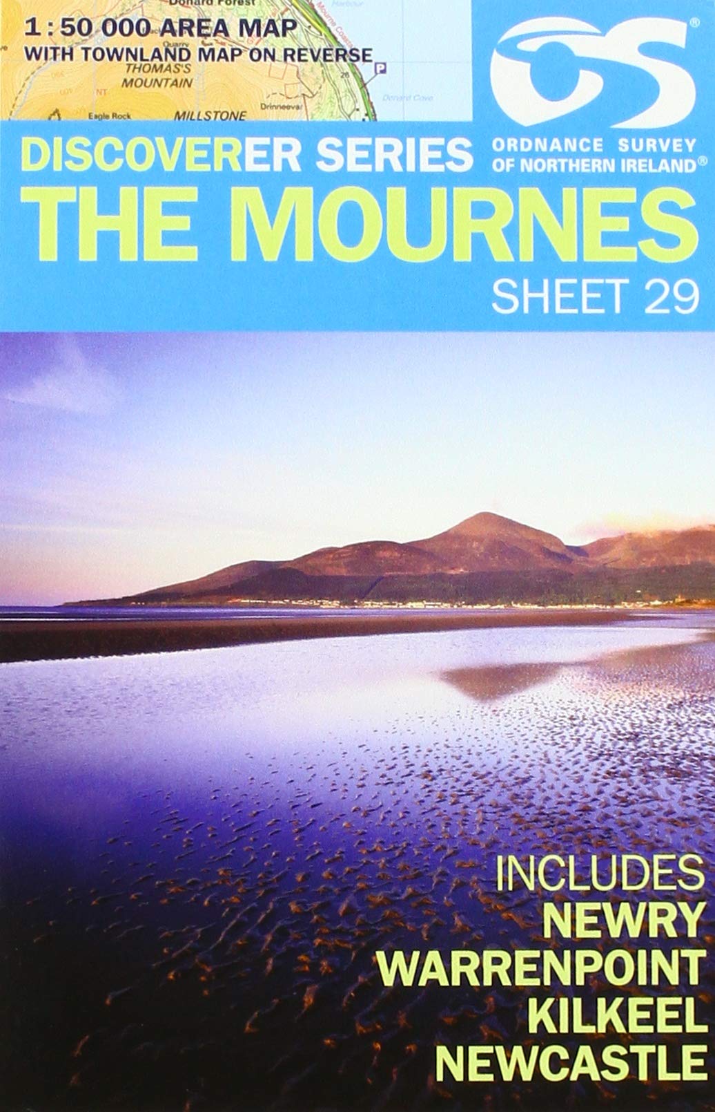 The Mournes Map | Newry, Warrenpoint, Kilkeel, Newcastle | Ordnance Survey of Northern Ireland | OSNI Discoverer Series 29 | Northern Ireland | Walks | Hiking | Maps | Adventure (Irish Discoverer)