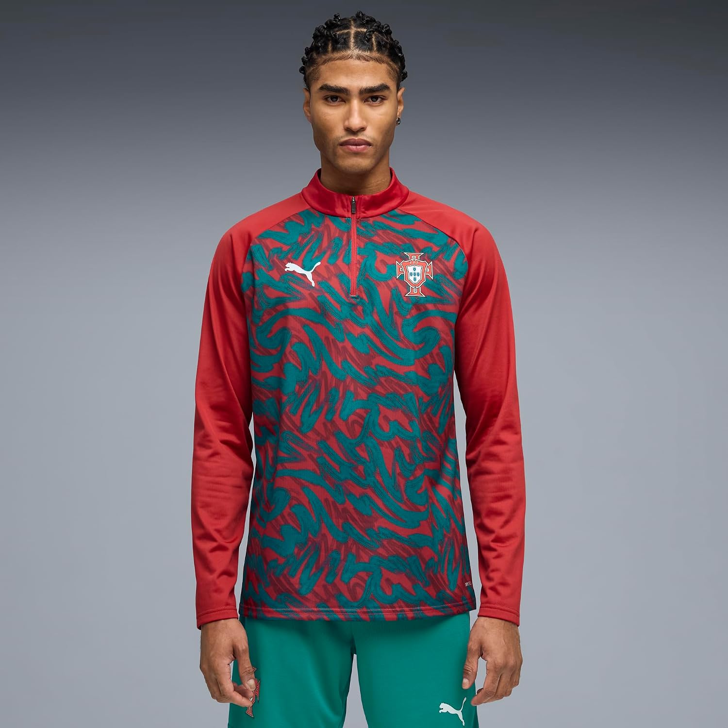 Puma Men's FA Portugal Warm Up 1/4 Zip Top