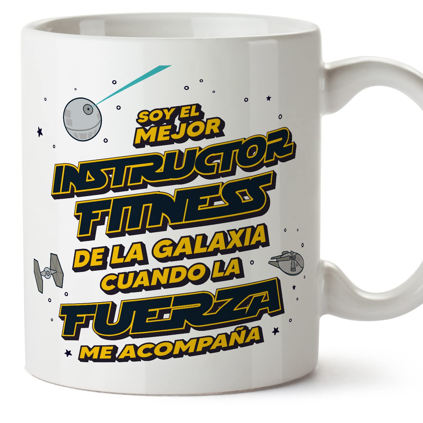 MUGFFINS Tazas para JEFE hombre - En Español - Mejor de la Galaxia Cuando Fuerza me Acompaña - 11 oz / 330 ml - Regalo original y divertido — view 119