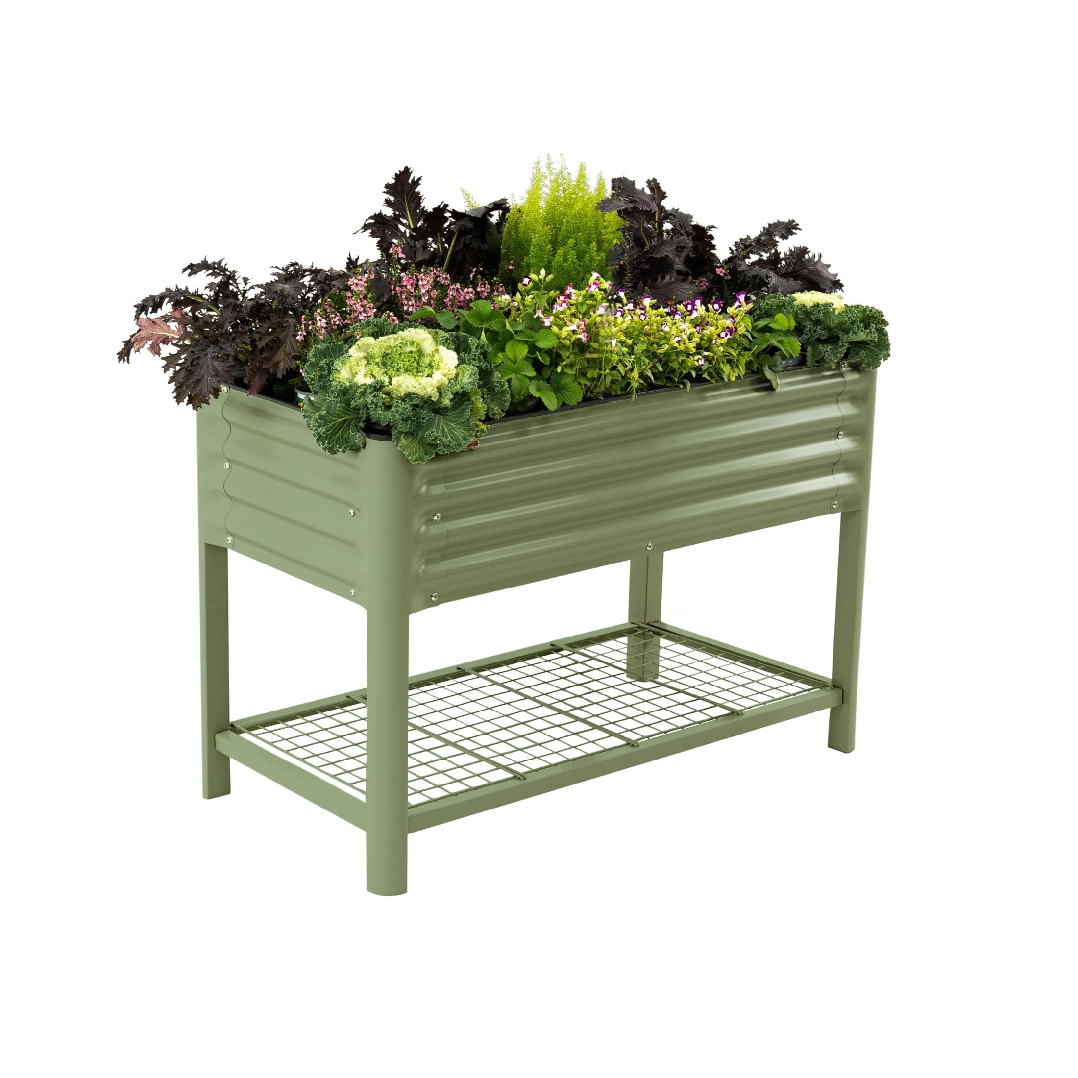 Vego Garden improve Raised Garden Bed 2x4 Olive Green