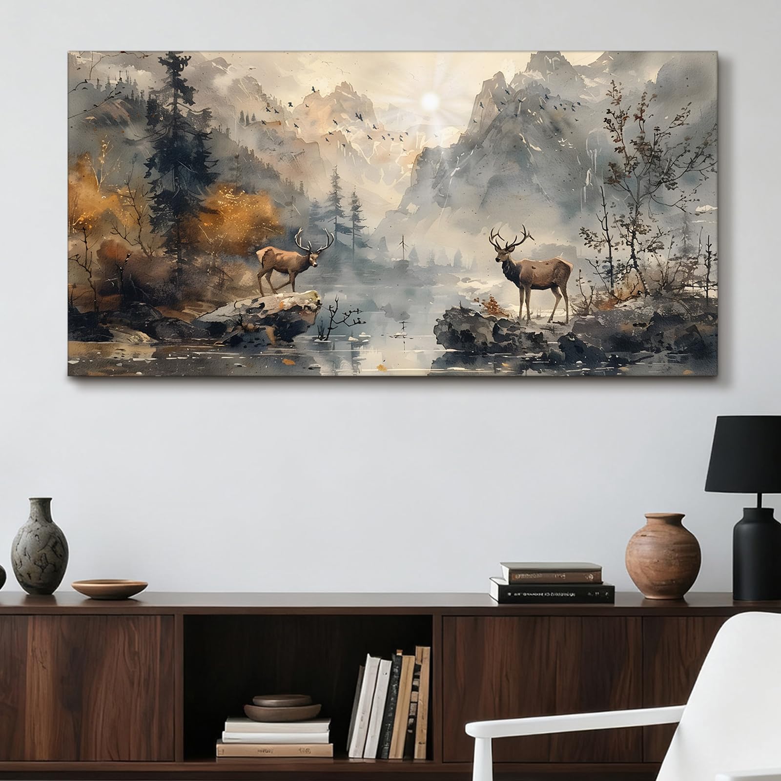 JHHUAMO Modern Canvas Wall Art Bedroom Living Room Kitchen 20x40 in โ image 1