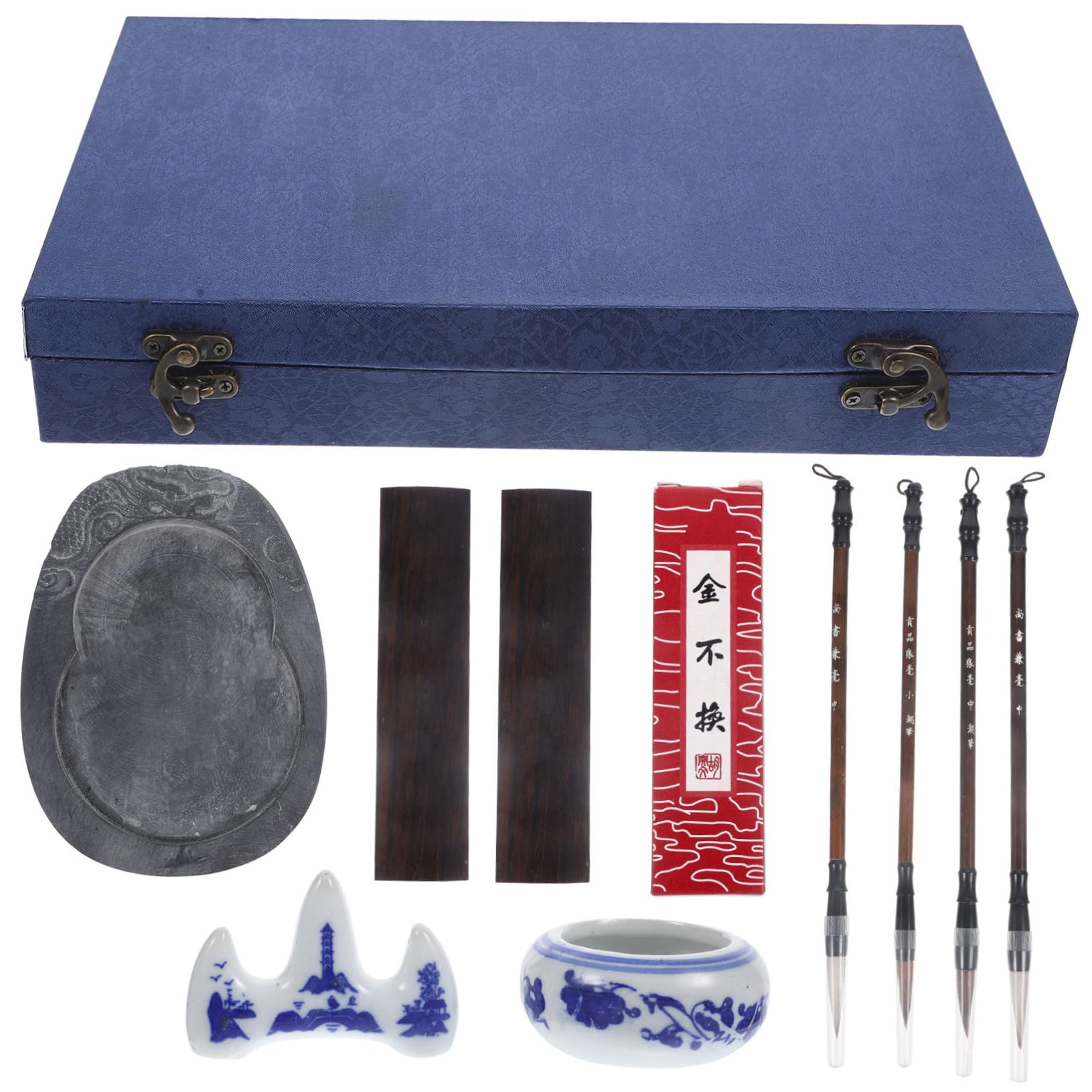 Homoyoyo Set Kit Calligrafia Kit Pennello per Scrivere in Legno, Leggero e Portatile, per Esercitarsi nella Calligrafia e Pittura Tradizionale Cinese