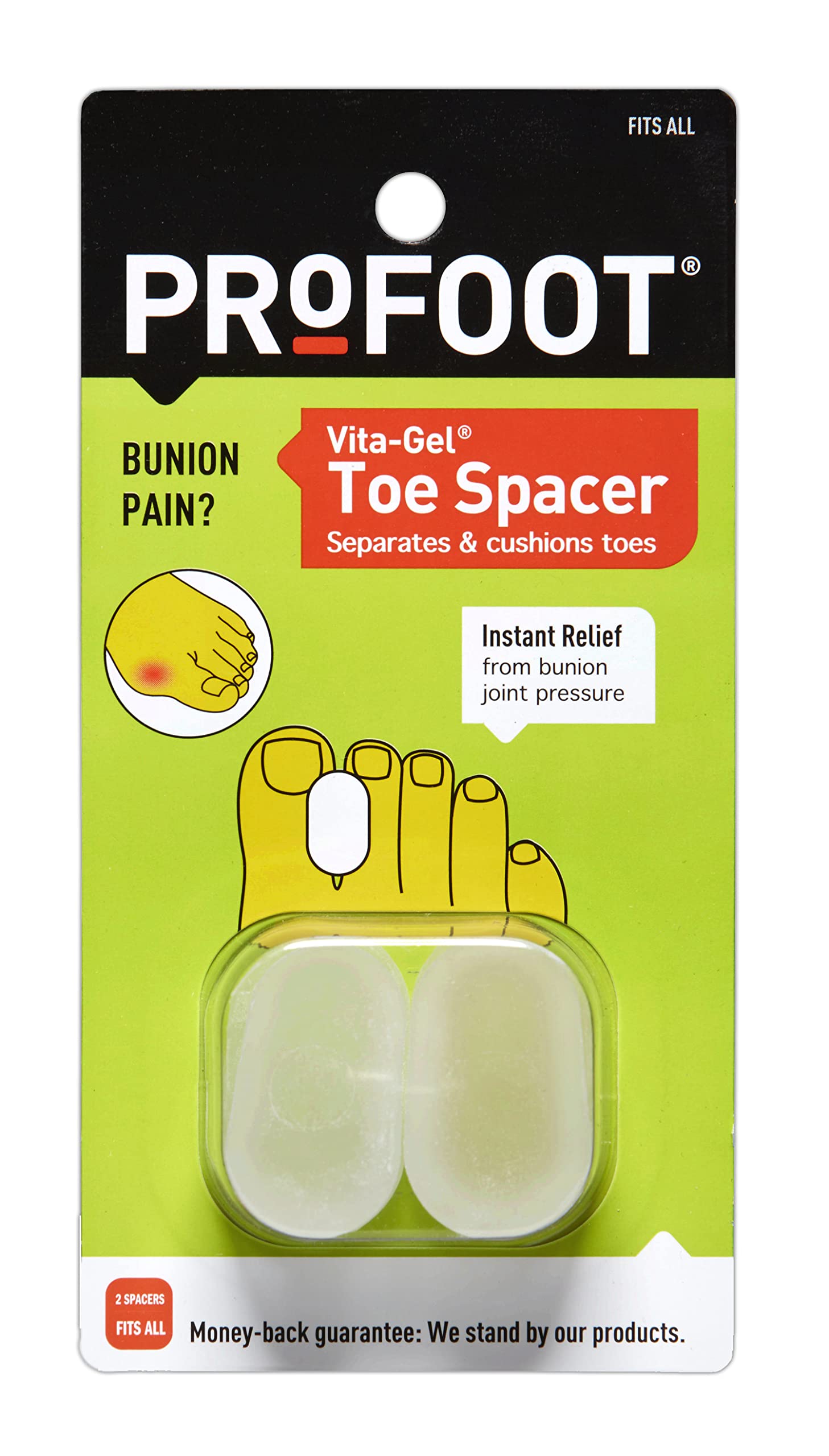 PROFOOTVita-Gel Toe Spacer 2 Each (Pack of 4)