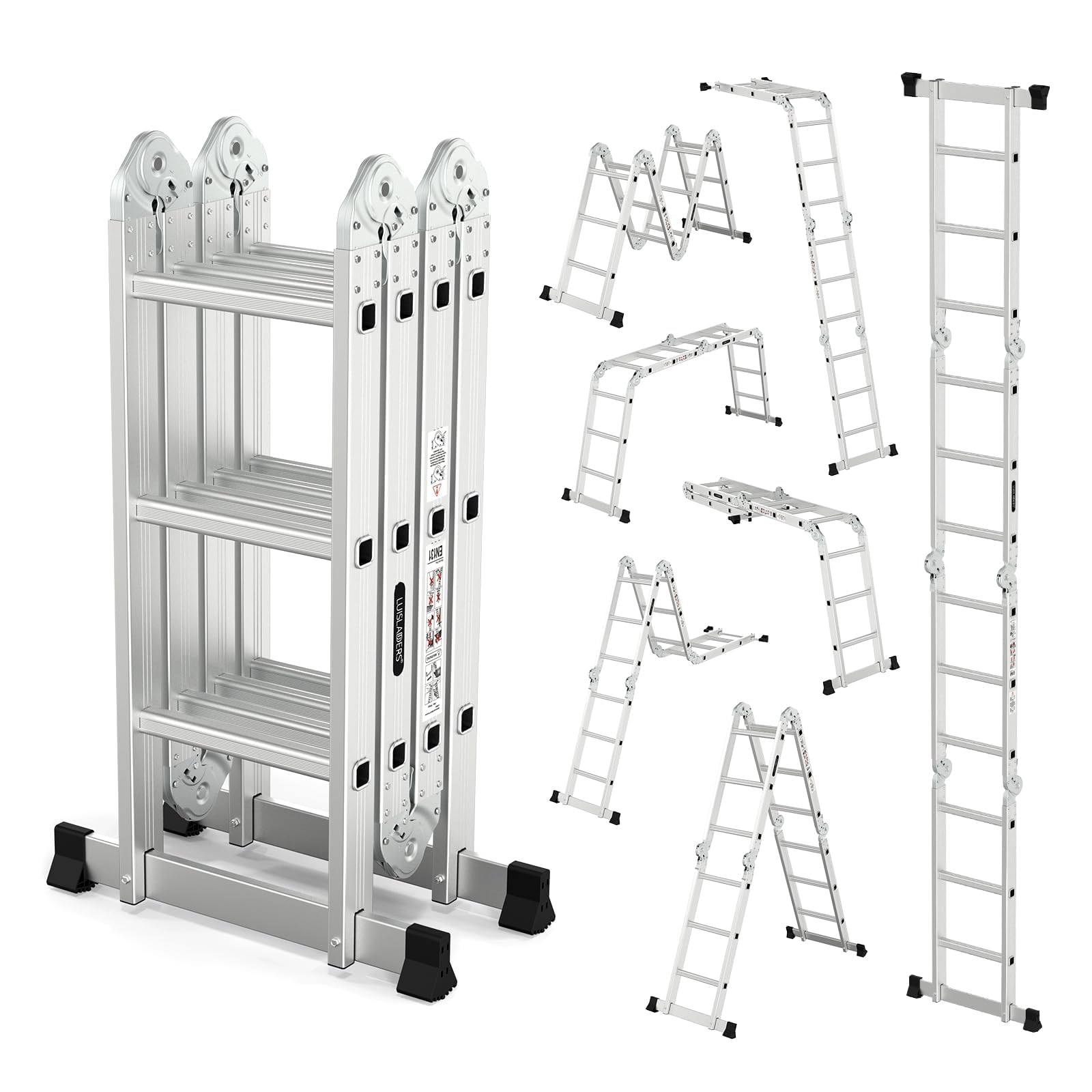 LUISLADDERS 7-in-1 Folding Ladder