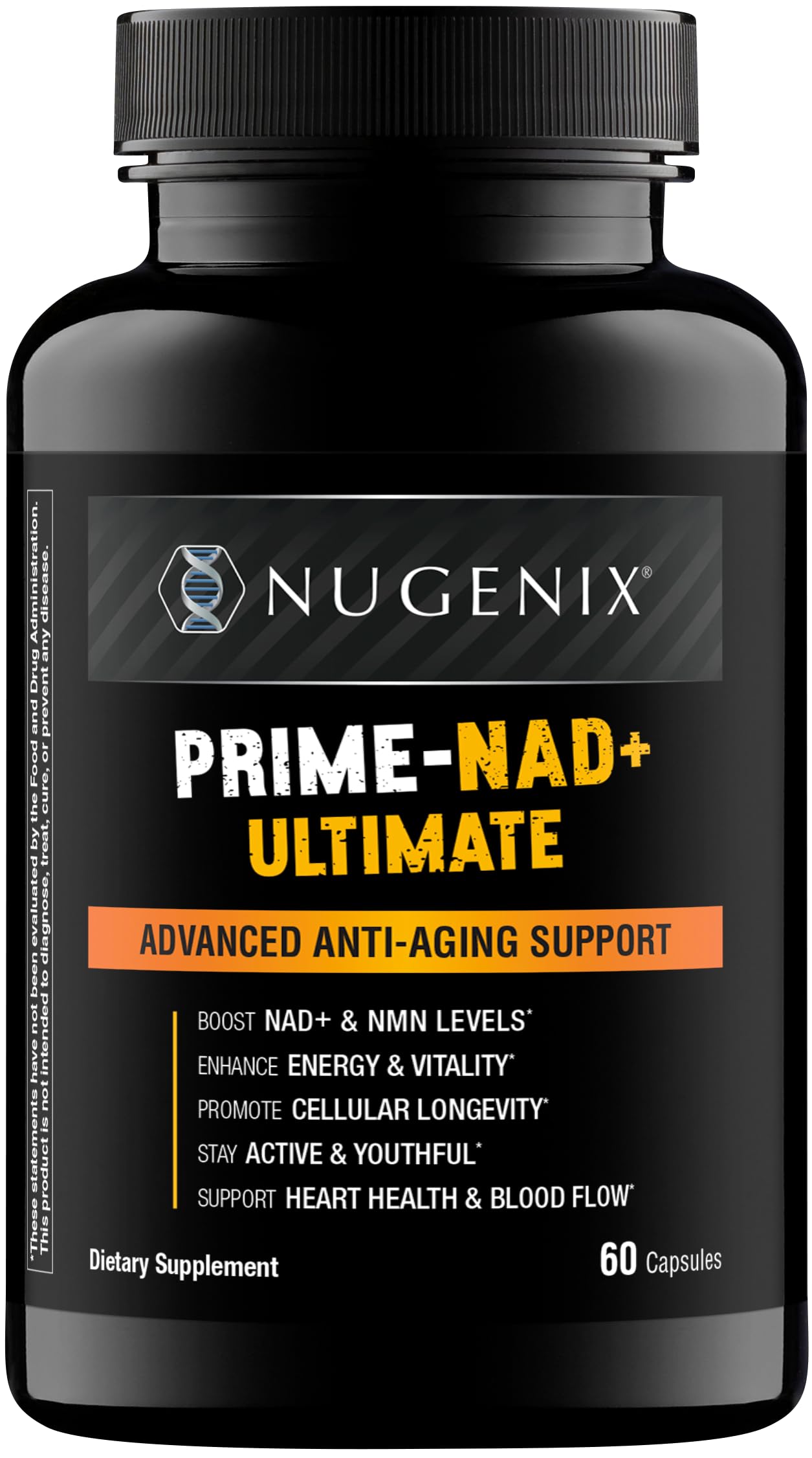 Nugenix Prime NAD+ Ultimate - NMN NAD Supplement, Resveratrol, CoQ10-60ct