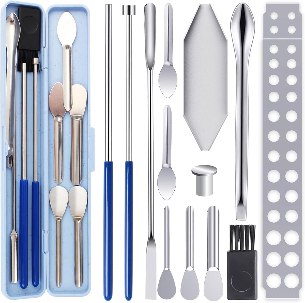 Filling Tools kit - Home & Labs Supplies with Empty Funnel Tray and Spoon Scoops Spatula Tamper Quickly Maker All Size 000 00 0 1 2 3 4 5