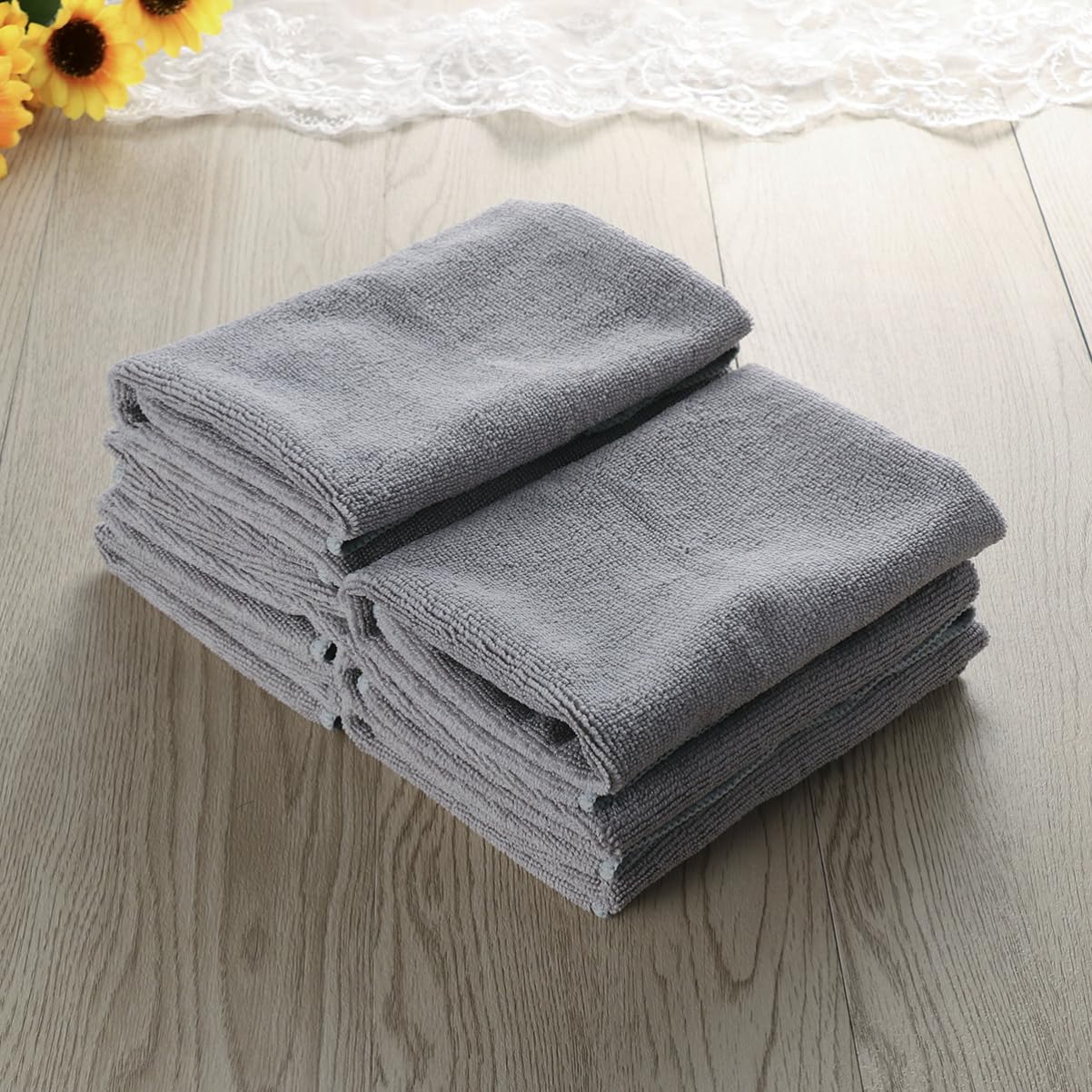 Autotrockentuch Mikrofaser 7 Stück 40x40cm Fusselfrei ohne Kratzer Sicher Empfindlichen Oberflächen Mikrofaser Autowaschhandtuch für Auto und Haushalt zum Polieren und Trocknen