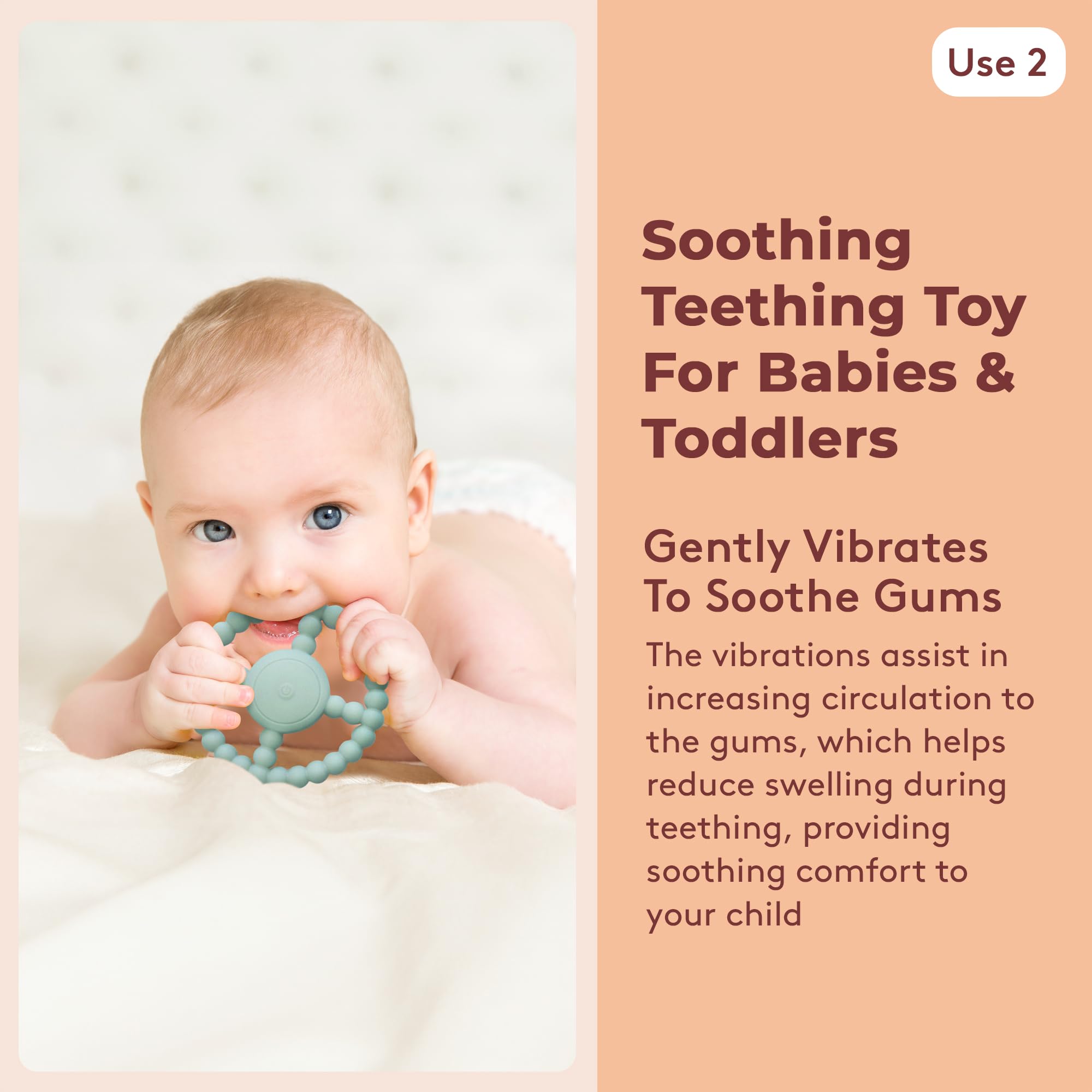 Vibrating Sensory Chew Toy, Dual Use: Chew Toys for Autistic Children & Baby Teething Toy - Image 4