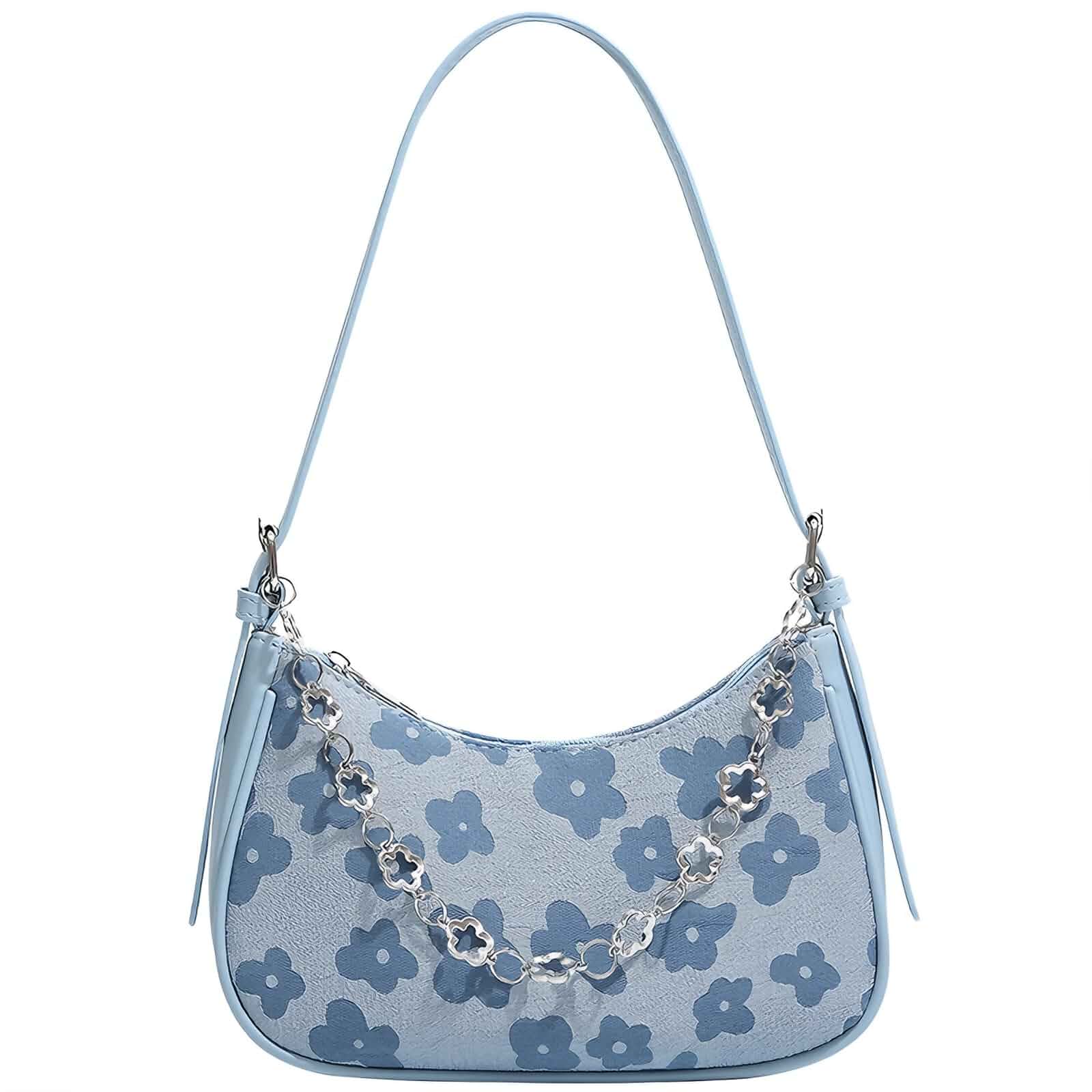 RTGGSEL Star Houndstooth Designer Handbags Shoulder Bags for Women Crescent Crossbody Hobo Bag Y2K Underarm Purse
