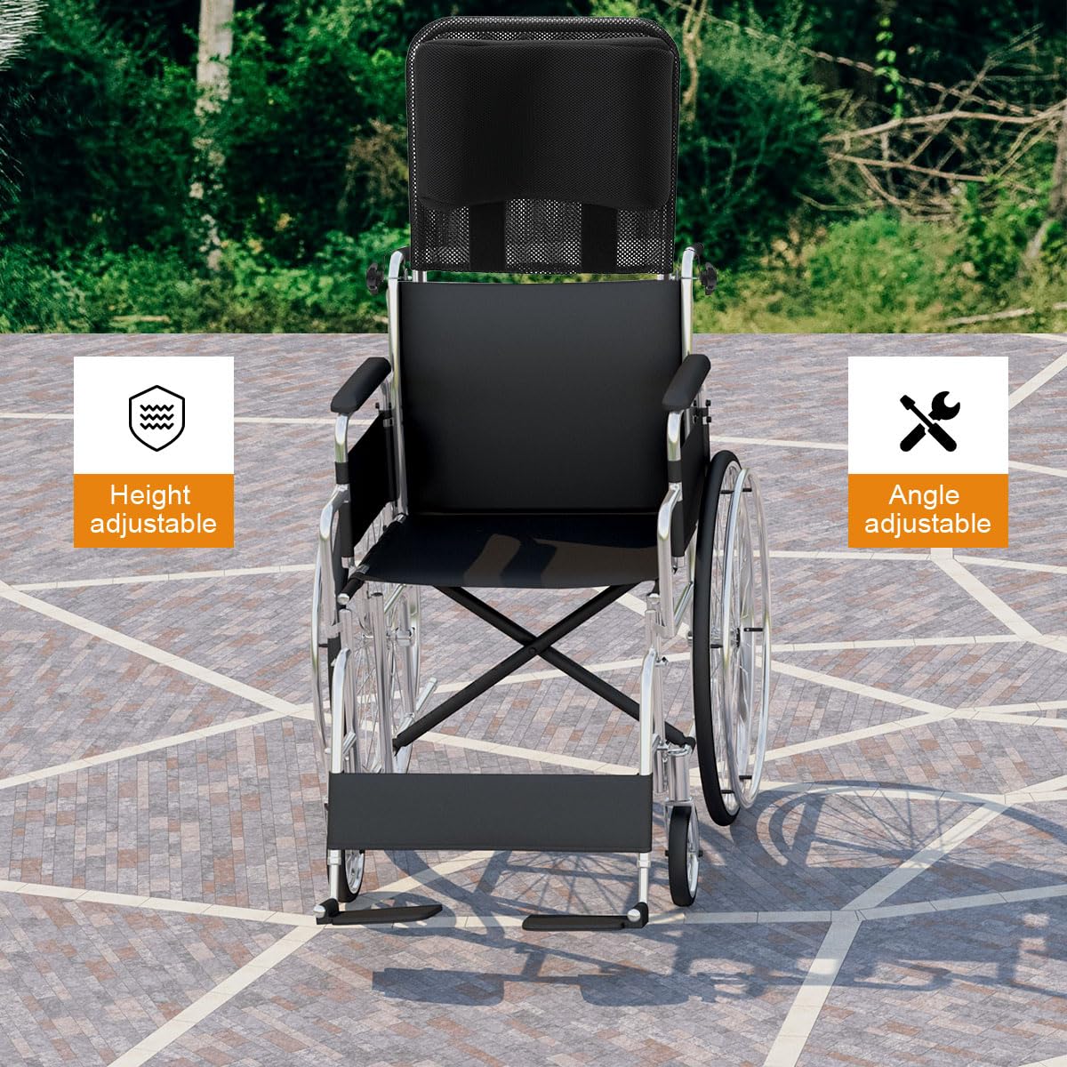 Universal-Rollstuhl-Kopfstütze, Portable Rückenlehne Nackenstütze