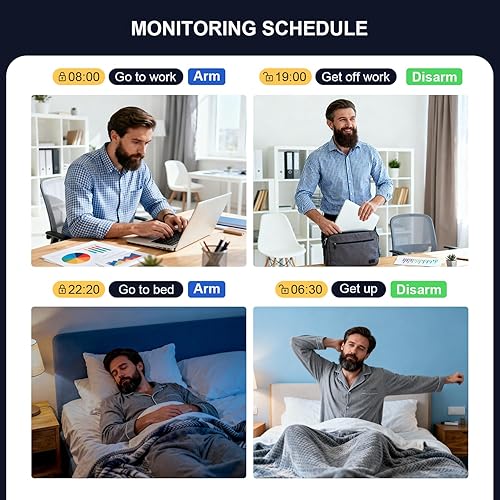 Miniatura 8 de LWOHSI Alarma inteligente para el hogar, sistemas de seguridad GSM 4G/WiFi para el hogar con sensores de ventana de puerta y sensores de movimiento,