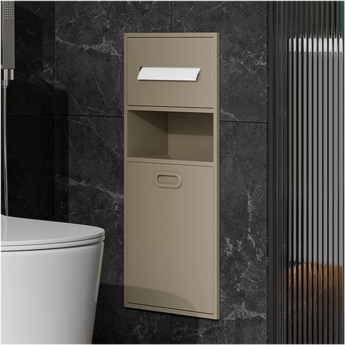 Stainless Steel Shower Niche - Waterproof Recessed Shelf for Toiletries, Shampoo & Toilet Paper - Alcove Storage Rack for Bathroom Wet Room Organization