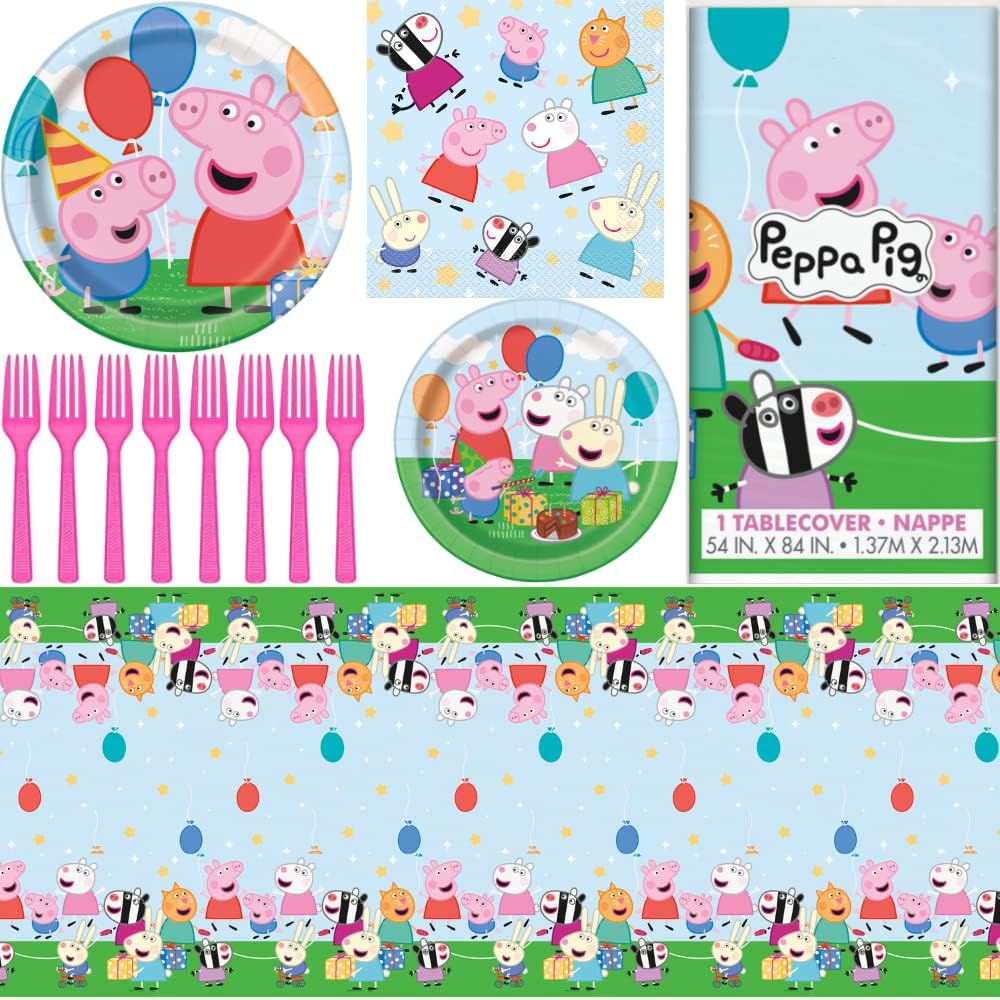 Peppa Pig Birthday Party Supplies 8 Peppa Pig Party Plates (9") 8