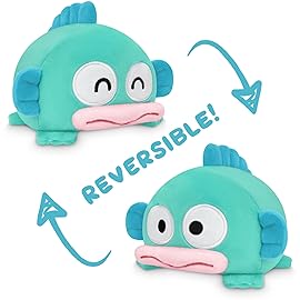 TeeTurtle - The Officially Licensed Original Sanrio Reversible Plushie - Hangyodon Plushie - Cute Sensory Fidget Stuffed Animals That Show Your Mood