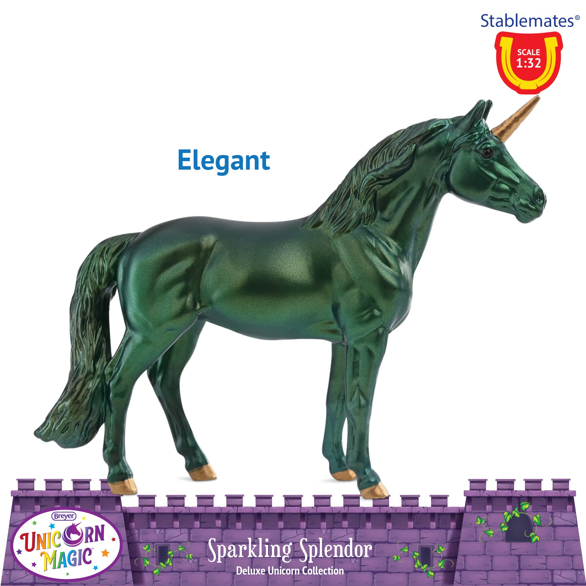Breyer Pferde Stablemates Sparkling Splendor Deluxe Einhorn Set | 8 Einhorn Set | Einhorn Spielzeug | Pferdefiguren | 9,5 cm x 6,3 cm | Maßstab 1:32 | Modell #6937