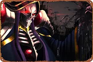 Amazon.com : Overlord Ainz Ooal Gown Metal Tin Sign Wall Decor Funny ...