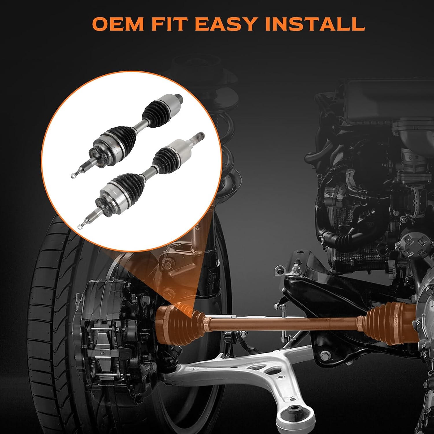 Front Left Right CV Axle Drive Shaft Assembly Replacement 2007 2009 for Lincoln Navigator L Ultimate 5.4L(4WD) 2007 2010 for Lincoln Navigator Ultimate 5.4L(4WD) 66-2192