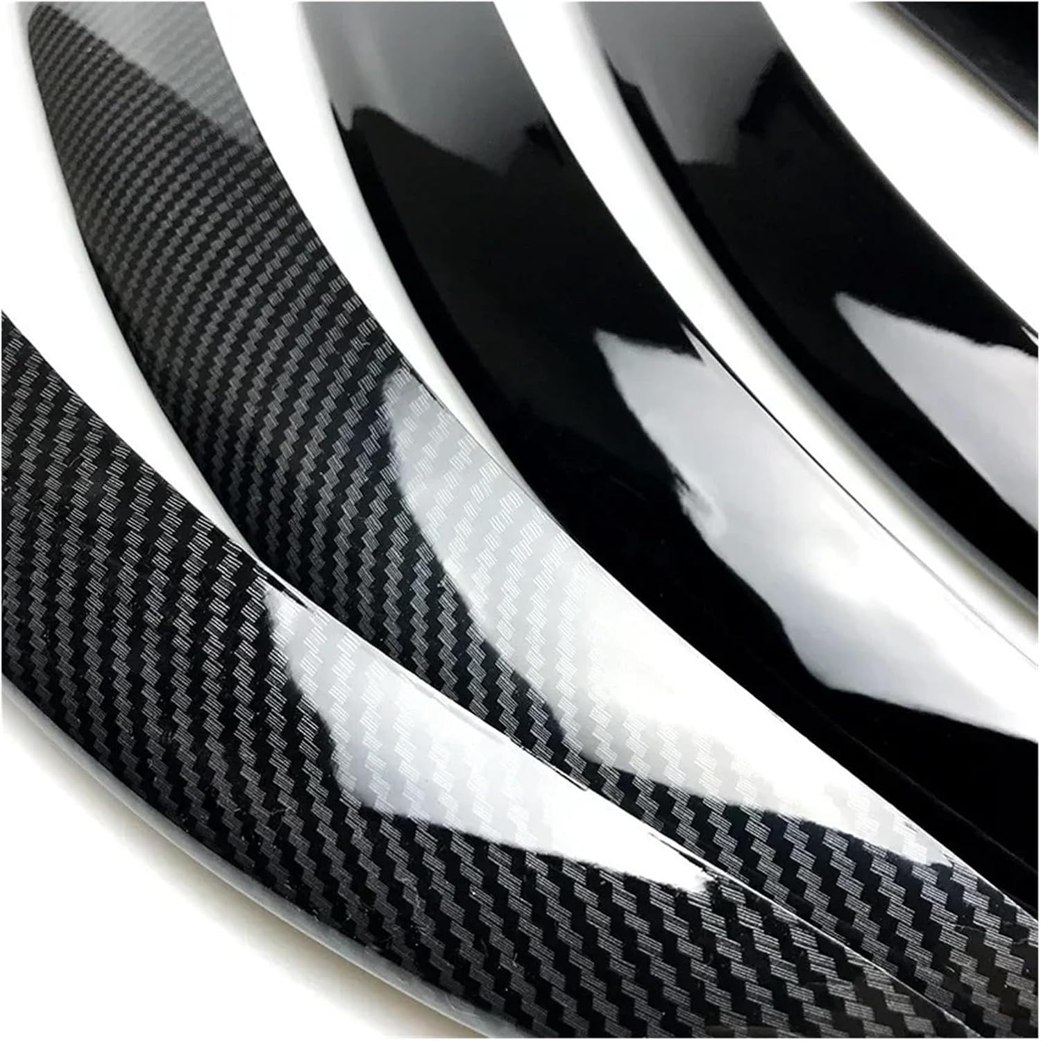 Compatible with Mercedes-Benz C Class W205 C180L C260L C300L AMG 2019 To 2021 ABS Front Lamp Light Eyelid Eyebrow Cover Trim Strip(Carbon Fiber)